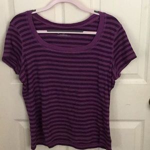 Purple striped T-shirt